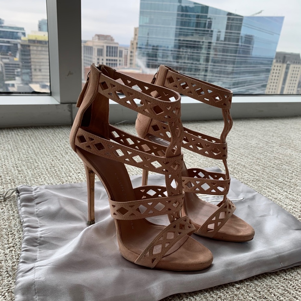 Giuseppe Zanotti Suede Blush Heels